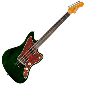 Jet Guitars JJ-350 GRR Offset Roasted Maple / Rosewood HH - Green